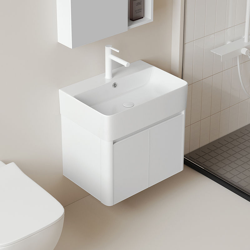 Cuarto de baño lavabo pequeño apartamento estrecho pequeño panal combinación ultra estrecho de cerámica cuenca integrada