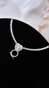 18K Gold Natural High-Quality High-End Jewelry Shiny Full Diamond Diamond Universal Chain Jewelry Douyin Wholesale Agent
