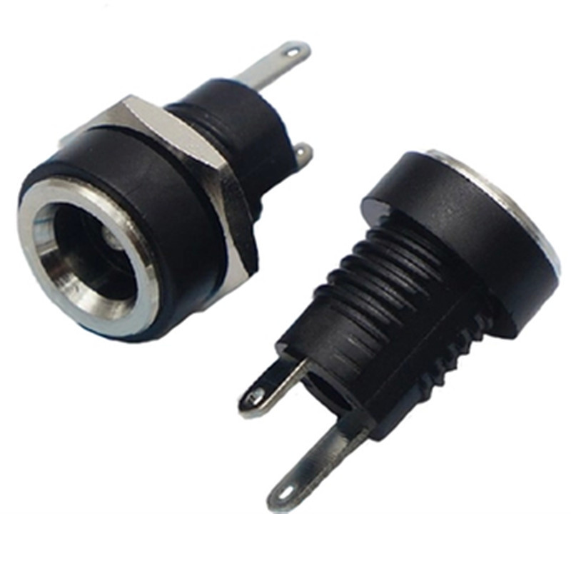 DC电源插座 5521 5525 DC-022B 5.5*2.1 5.5*2.5 立式DC母座