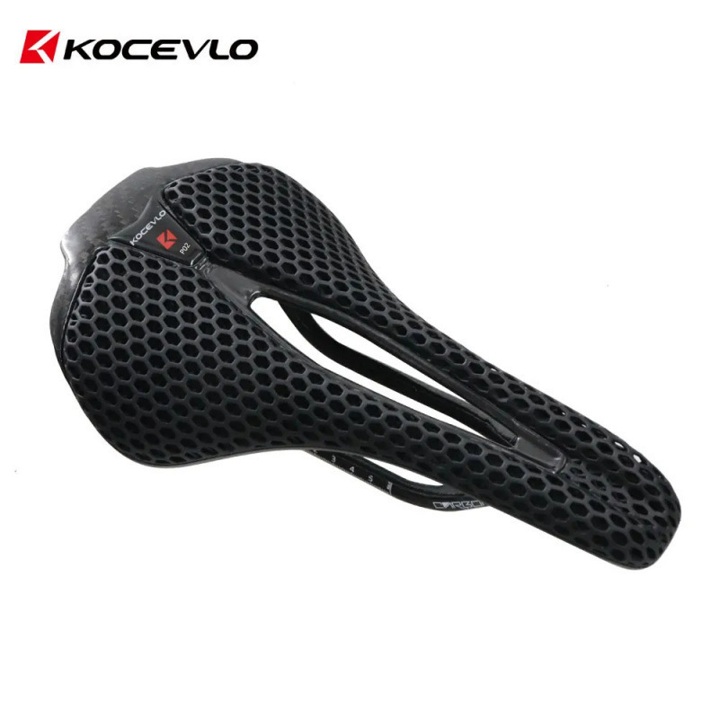 Yj Bicycle 3D Printed Seat Cushion Mountain Road Bike Universal Carbon Fiber Saddle Cycling Racing Seat Cushion Comfortable and Transparent