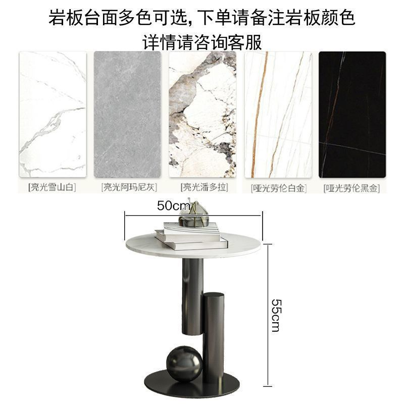 Mesa de té ovalada de roca de lujo ligera, mesa de té de alquiler de sala de estar doméstica, mesa de estilo explosivo, popularidad en línea simple