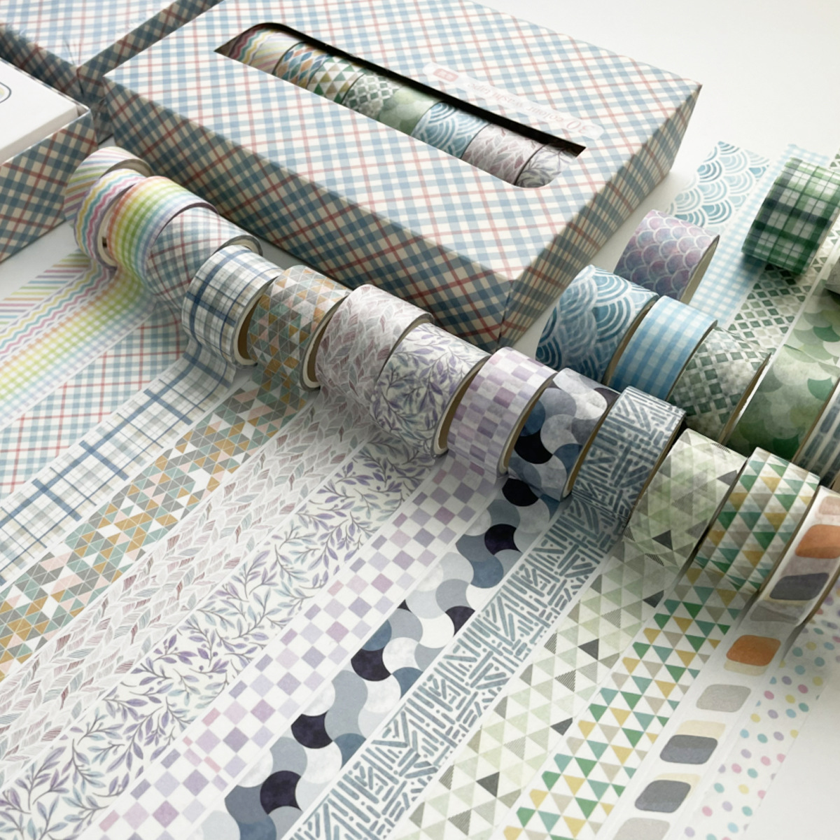 30 rolls of large combination basic tape box and paper tape hand ledger tape hand ledger tape DIY decoration material