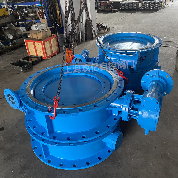 三偏心硬密封电动蝶阀D943H-16C DN900开关量控制 液晶显示