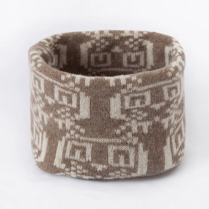 Шарф-воротник вязаный из шерсти 100% унисекс