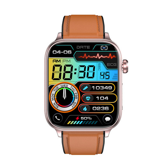 Et570 Smart Watch Heart Rate Body Temperature Bluetooth Call Stopwatch Calculator Step Counting Sports Watch Cross-Border New Model