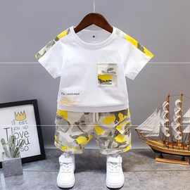 Set 2021 children's clothing summer camouflage short-sleeved