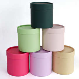 高级迷你抱桶鲜花花束插花抱抱桶手工DIY装饰材料圆形礼品盒批发