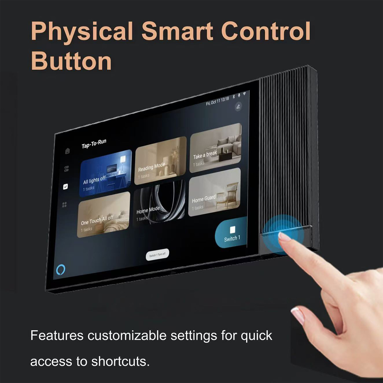 8寸涂鸦智能中控屏家庭全屋智能家居控制器系统ZIEBEE网关触摸屏