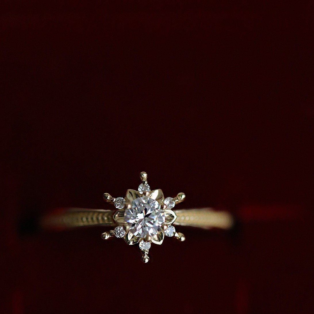 初雪 闪耀直播同款雪花镶嵌轻奢戒指指环 精致唯美法式浪漫 礼物