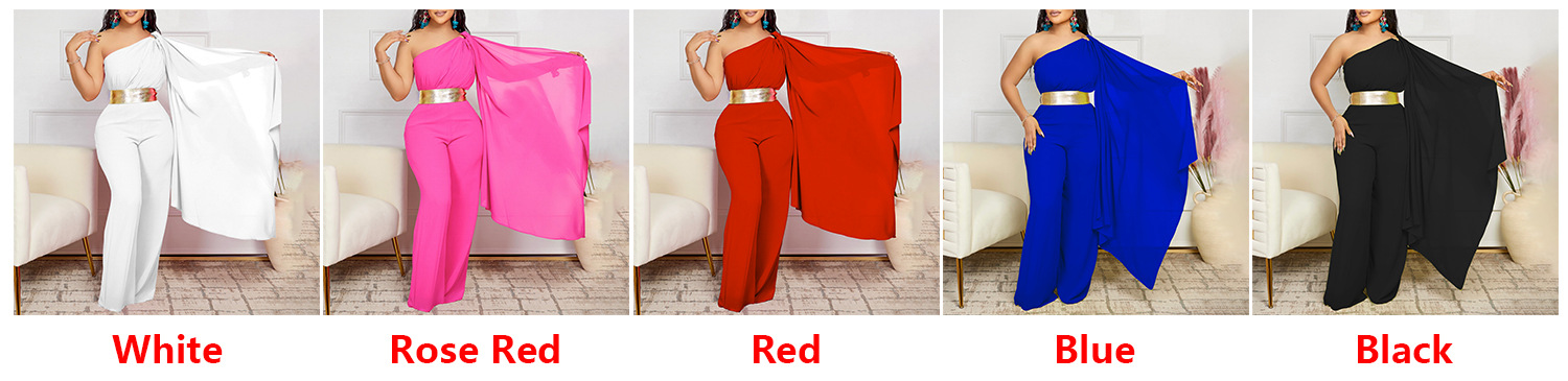 595g Weight Asymmetrical Sleeve Sleeve Length Full Length Pants Length Spandex, Polyester Fabric Type High Waist Waist Line Jumpsuits Pants Type Stretchy Elasticity Bodysuits Tops Type Holiday, Cocktail Party Occasion Slim Fit Type Solid Color Pattern Summer, Spring Season Women's Gender Sexy, Streetwear Style Women's Holiday Cocktail Party Bodysuits Sexy Streetwear Solid Color Full Length Jumpsuits 1