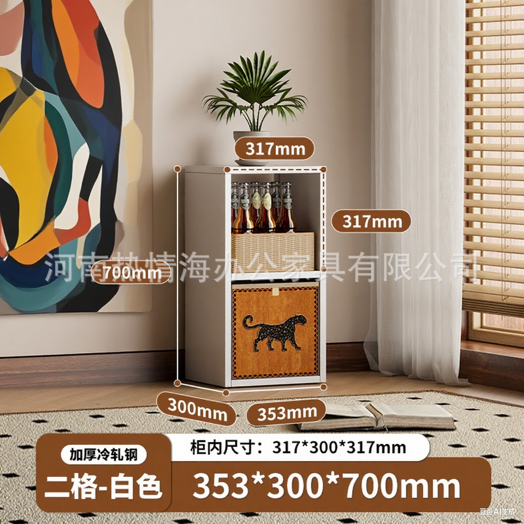 *steel formaldehyde-free*vertical version [without back panel] 2-compartment cabinet white single cabinet