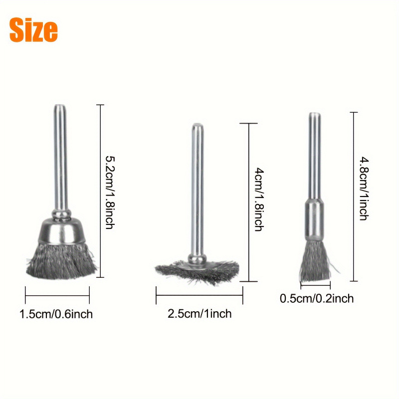 2026秋冬跨境外貿新款36個3毫米柄黃銅鋼絲刷抛光輪套裝