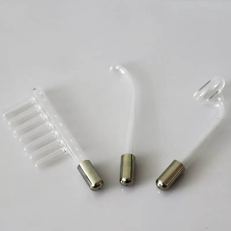 厂家直销美容仪配件高周波梳子耳勺蘑菇型玻璃电疗管电疗仪理疗