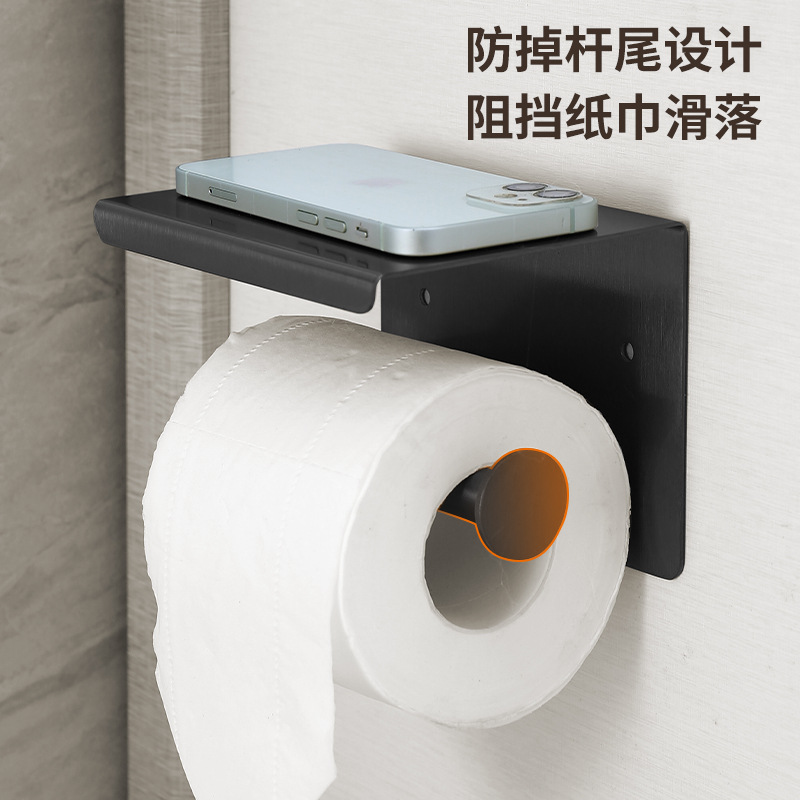 Soporte para toallas de papel de acero inoxidable 304 en la pared Soporte para rollos de papel Estante para teléfono móvil Cadena de baño Estante de papel higiénico para baño de hotel