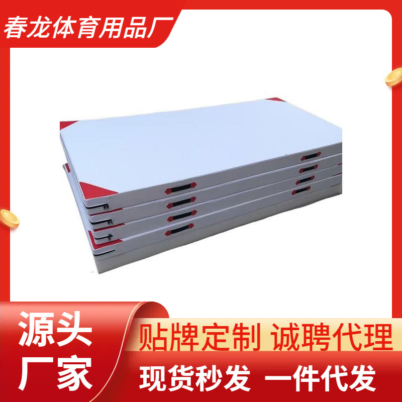 White Canvas Martial Arts Mat, Somersault Mat, Fighting Training Mat, White Gymnastics Mat, Sanda Martial Arts Training Mat