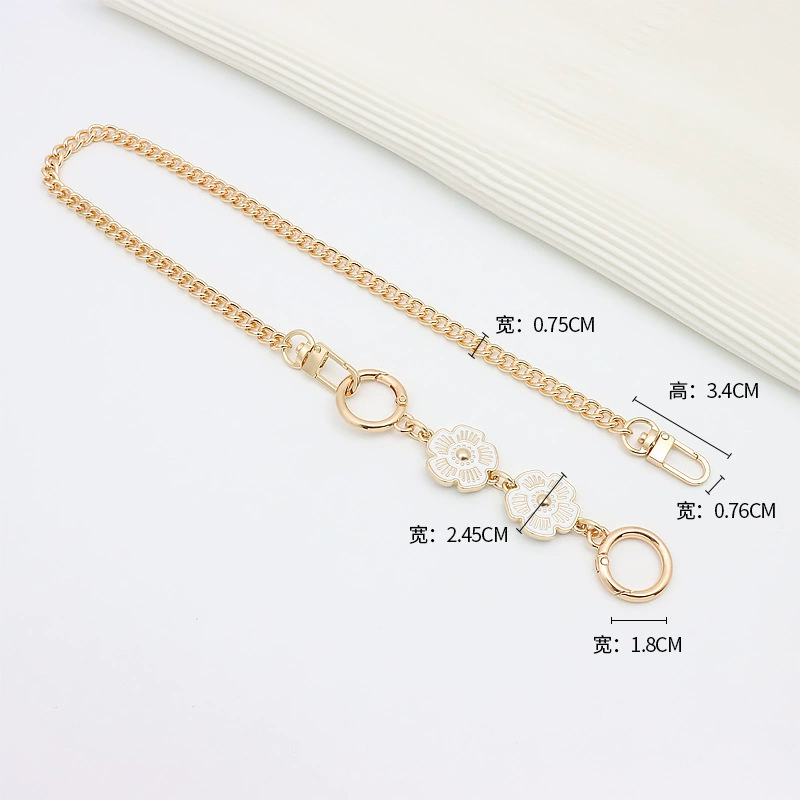 Kochi Xiangbule tabby Baccarat bag modified camellia extended decoration underarm lengthened shoulder strap chain accessories