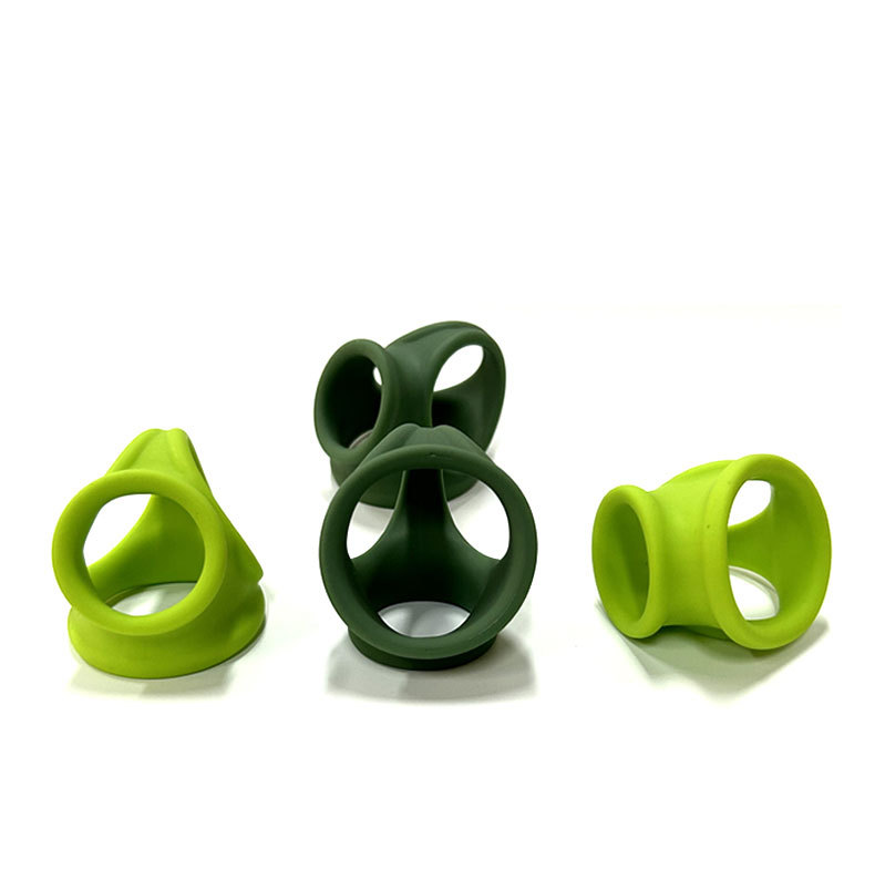 Silicone Chastity Cage Ring with Scrotum Stretcher for Delayed Ejaculation — detail image 2
