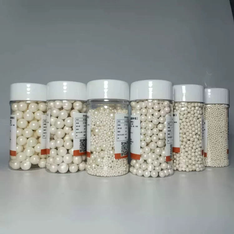 Большие маленькие размеры золотые бусины белые бусины сахар 85 г бутылка для выпечки торта декоративные сахарные бусины украшение для кексов