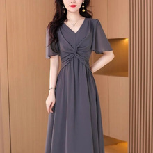 高级感连衣裙夏季女装2025新款高端奢华大牌超火收腰显瘦气质裙子