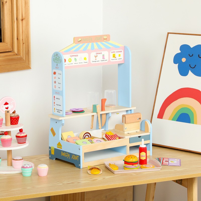 CPC niños de madera imitación de verduras y frutas helados tienda de helados juguetes interactivos padres-hijos al por mayor