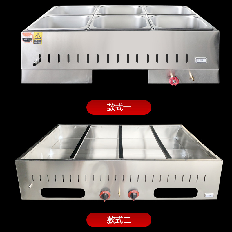 Customized Gas-Heated Stainless Steel Vegetable Sales Counter for School Canteen Fast Food Restaurant Commercial Gas-Heated Gas-Insulated Food Sales Counter