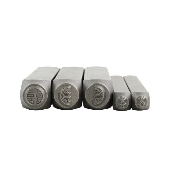 Double Xi pattern steel seal Leather stamping punch DIY gold and silver jewelry leather carving punch tool