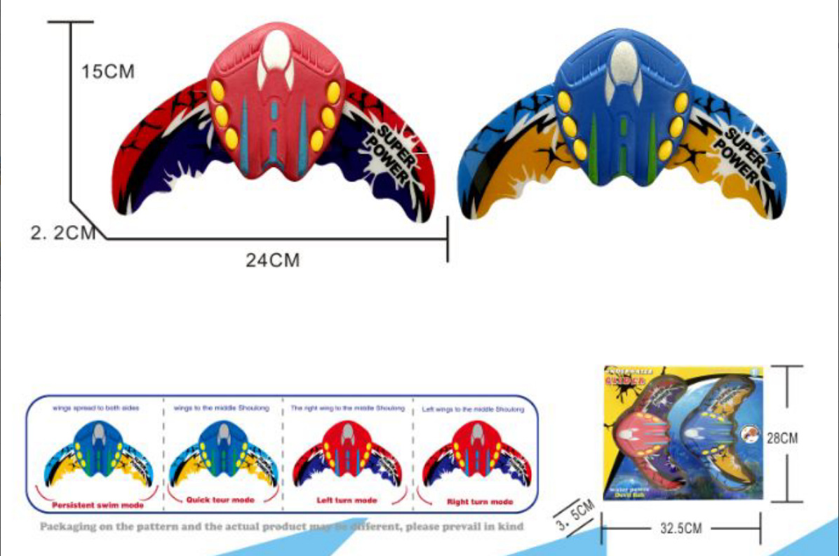 Peces diablo transfronterizos nadar peces animales juguetes de agua para niños piscina de verano baño de arena juguetes de agua