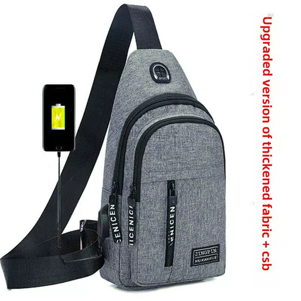 2026 New Cross-Border Men's Oxford Cloth Chest Bag Multi-Functional Sports Outdoor Leisure Shoulder Bag Crossbody Bag
