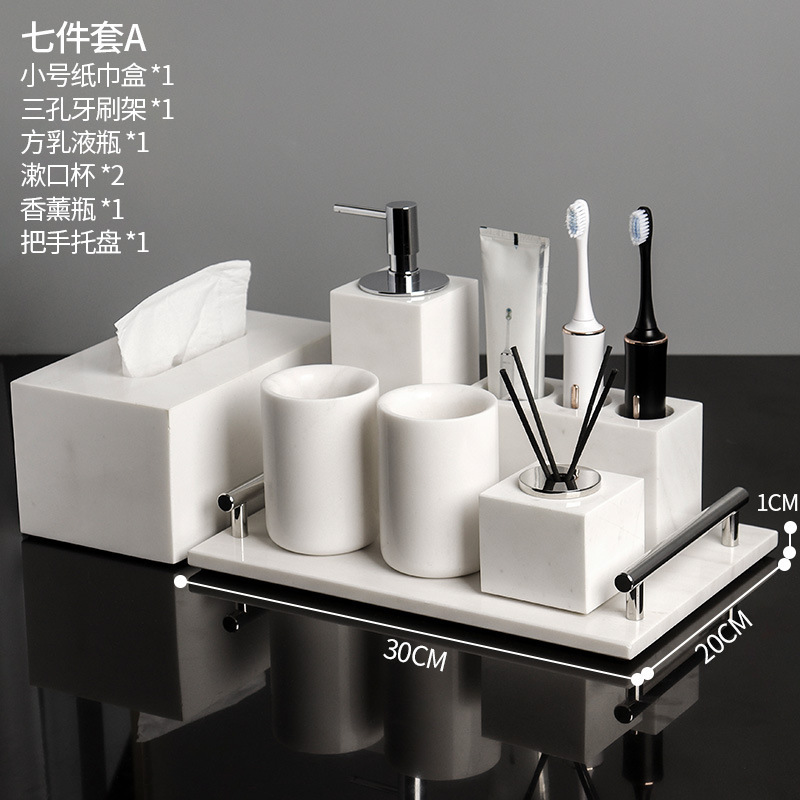 Juego de siete piezas de jengibre jazz blanco A