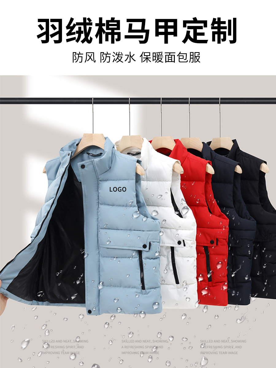 Hombre chaleco cálido caballo clip cross-border sin mangas chaqueta de trabajo ropa de trabajo al aire libre chaleco de invierno personalizado