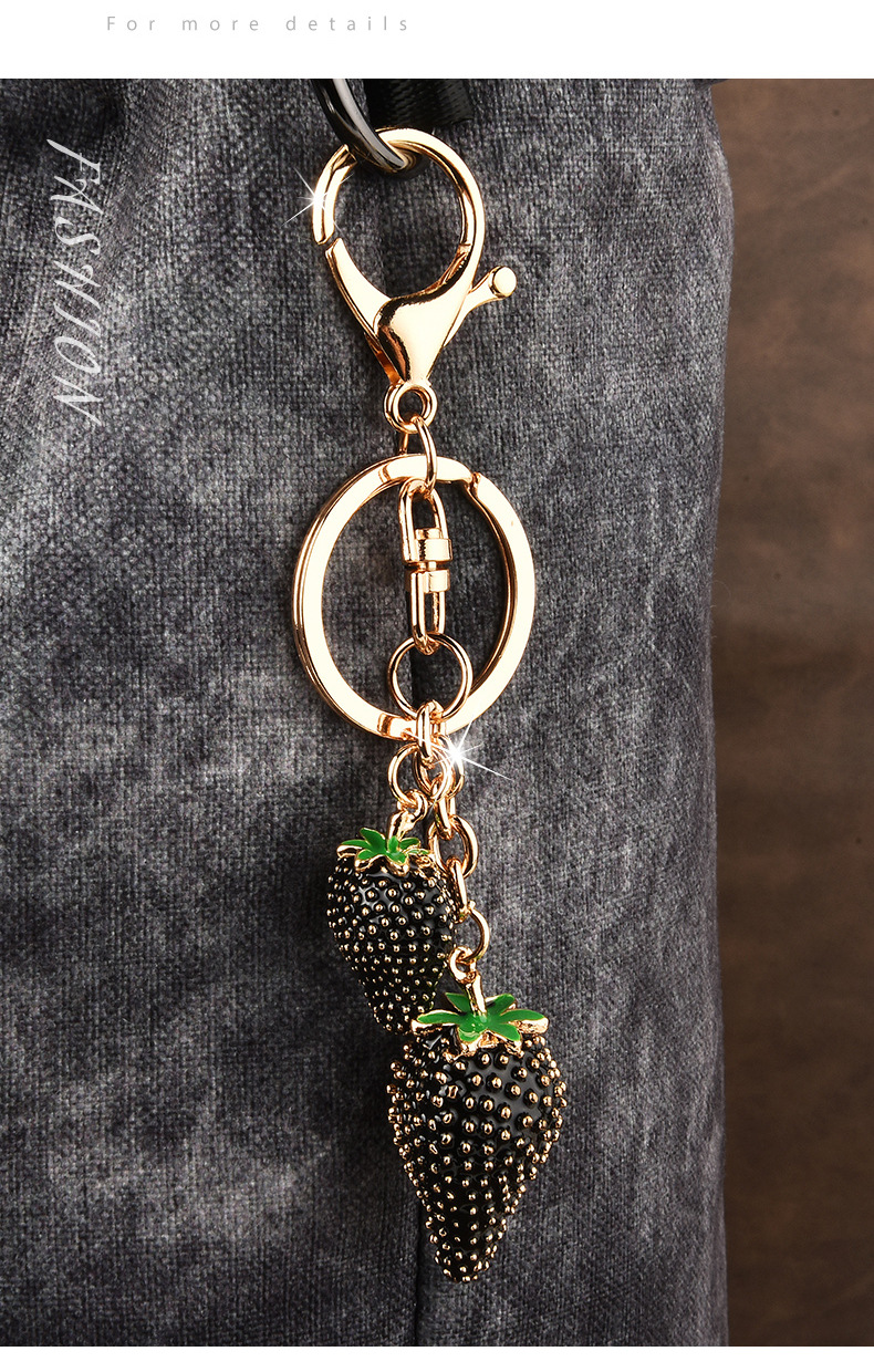 30g Weight Bag Charms Bag Accessories Type 1 Piece Quantity Daily Occasion 1 Piece Alloy Strawberry Bag Charms