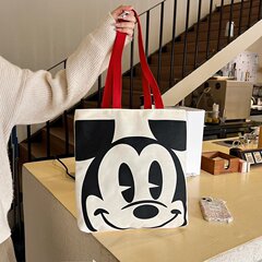 2024新款日系卡通帆布包大容量女士托特百搭單肩大包手提袋媽咪包