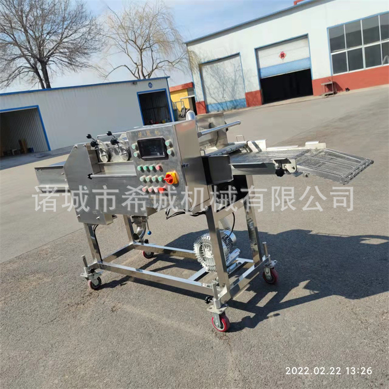 土豆片上浆机黄花鱼小酥肉上浆机耦盒上浆机 刀鱼段浸浆机隧道式