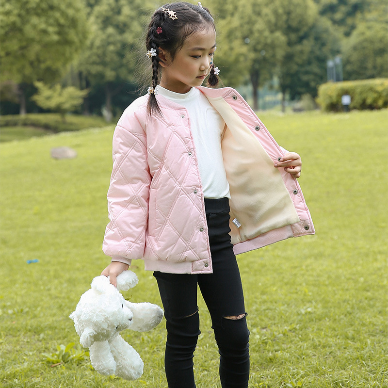 Chaqueta de algodón para niños 2024 Otoño e Invierno Nuevo estilo coreano chaqueta de bebé para niños uniforme de béisbol estilo coreano ropa de algodón engrosada moda
