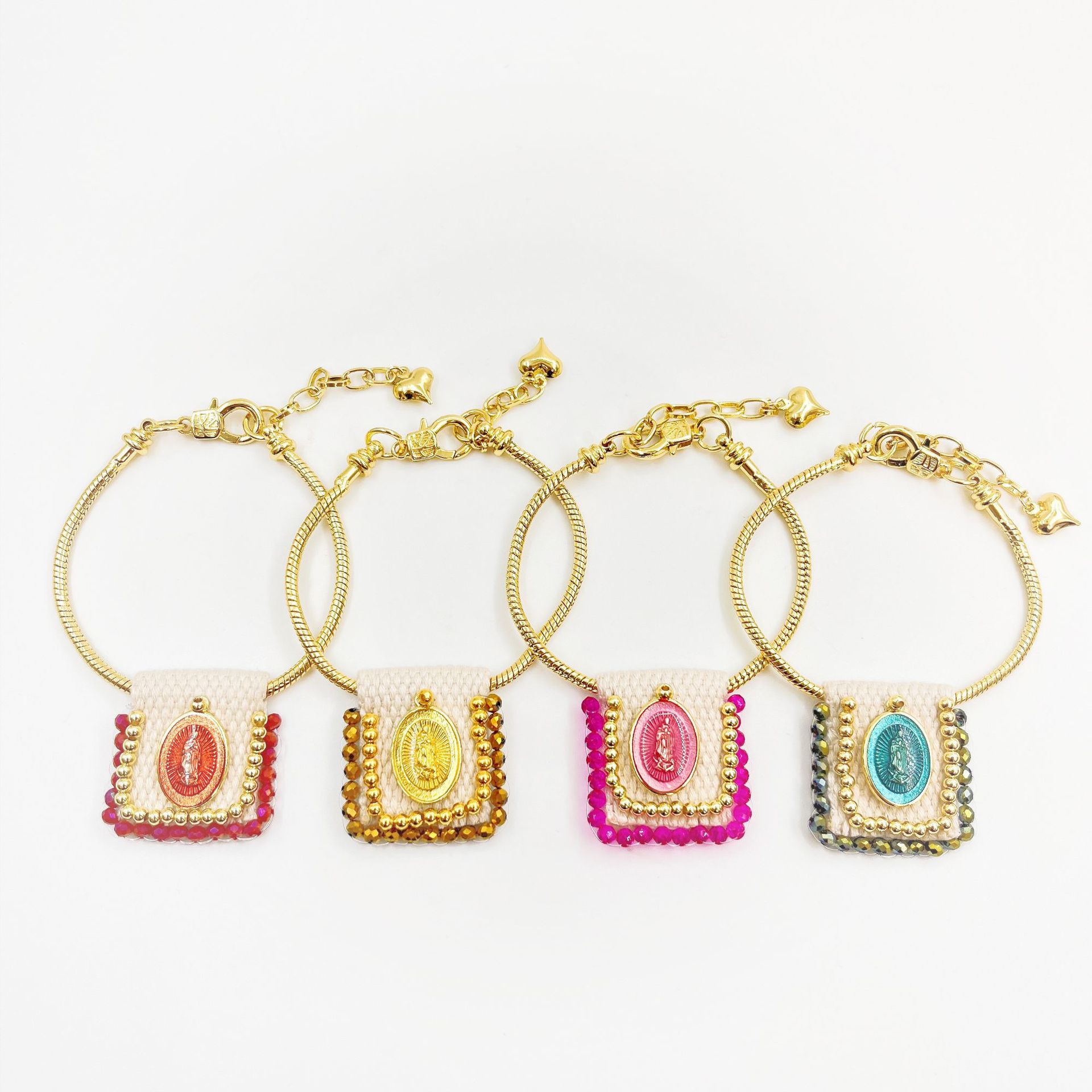 1 Piece Quantity Copper Cute Sweet Plating Human Square Bracelets