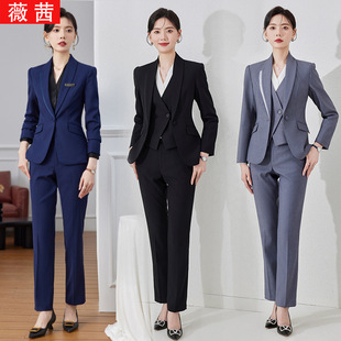 2024 professional suit suit women's formal coat interview small senior college students commuter suit wholesale