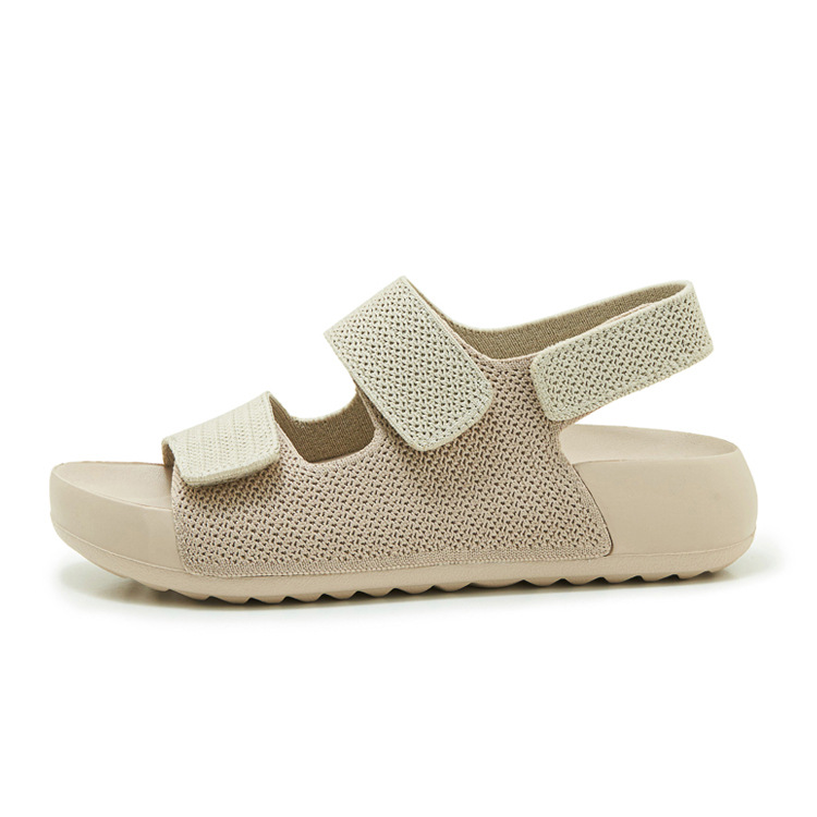 Dép sandal nữ quai chữ V đế mềm, quai dán đi biển — màu đen, màu hồng, màu kaki, màu mơ chi tiết 30