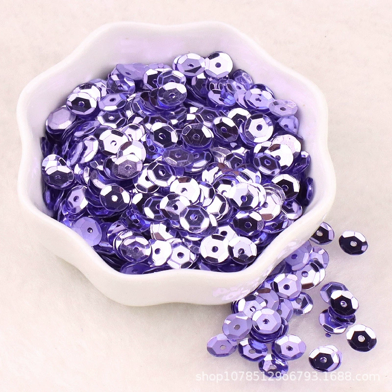 6mm серебристый с ажурной подошвой sequins, ярко светящийся лазерный круглый вогнутый планшет DIY пошив одежды вспомогательные материалы аксессуары