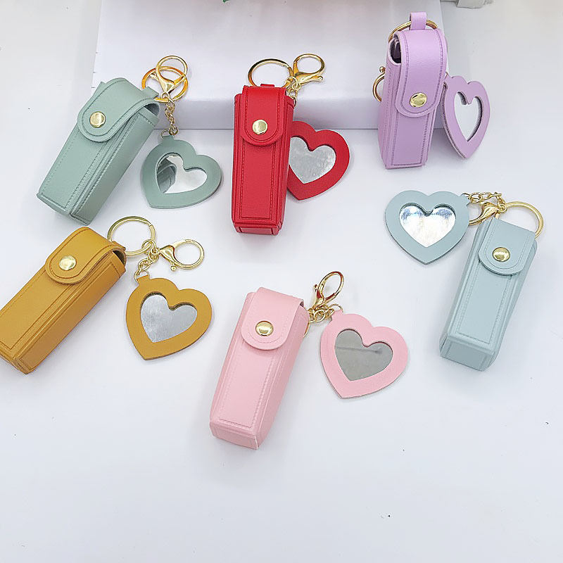 Bolsa de lápiz labial portátil llavero bolso de maquillaje portátil bolso de regalo bolso de cambio bolso de almacenamiento mini lápiz labial colgante