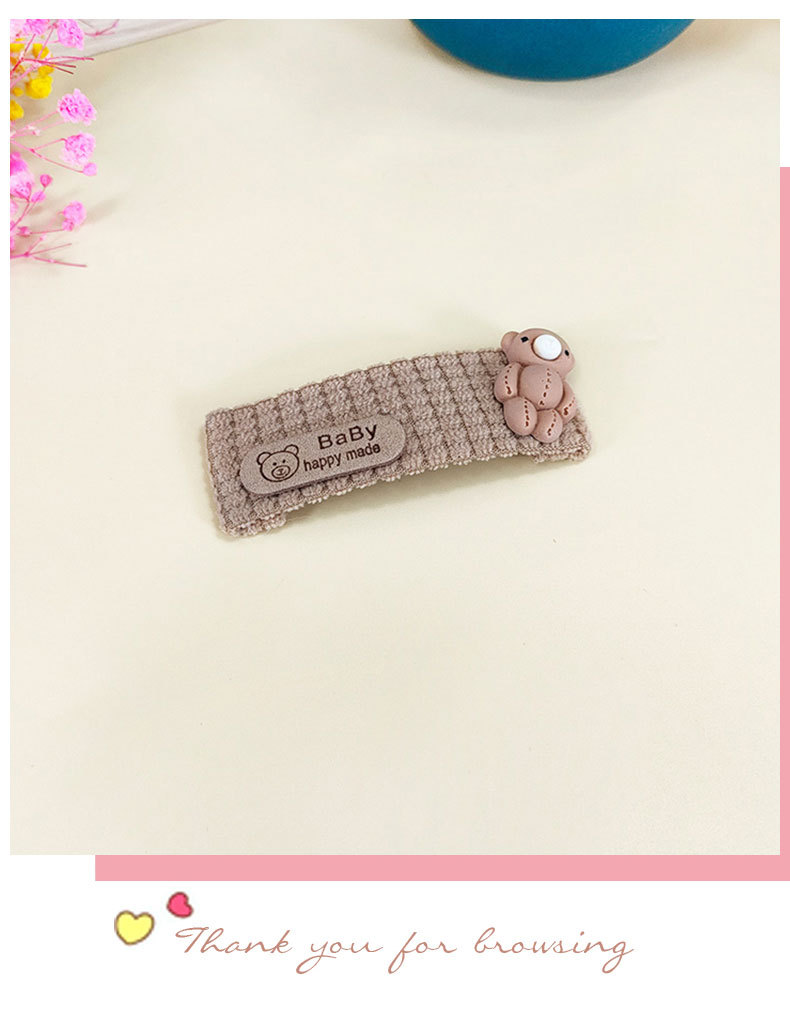 Korean Lamb Hair Clip New Bear Hairpin Simple Hair Accessories display picture 5