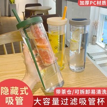 水杯高颜值女防摔水壶塑料儿童直饮学生上学专用杯子网红2022新款