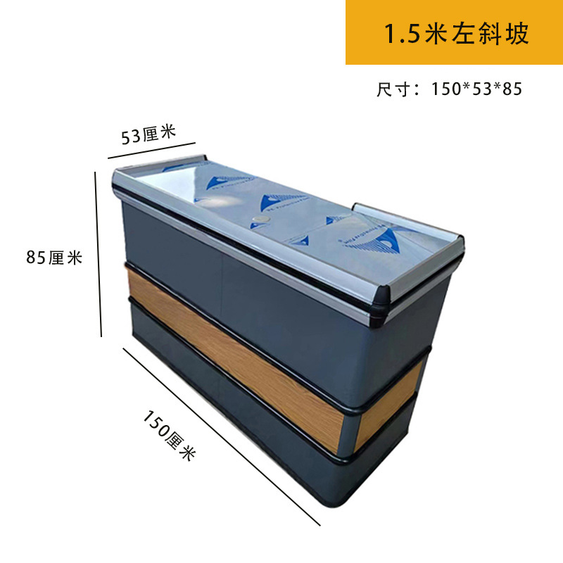 El metal de borde integral no requiere encimera de acero inoxidable en la esquina, el supermercado se puede ensamblar con aleación de aluminio integrada