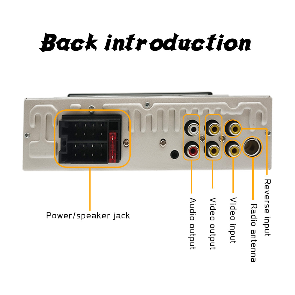 7inch Single-Cylinder Manual Retractable Screen Car Bluetooth Mp4 Player Fm Radio Reversing Priority 12V Dropshipping