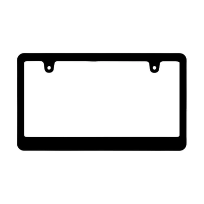 License plate holder/license plate holder – Steel License Plate Holder - narrow-at-the-top-and-wide-at-the-bottom-black
