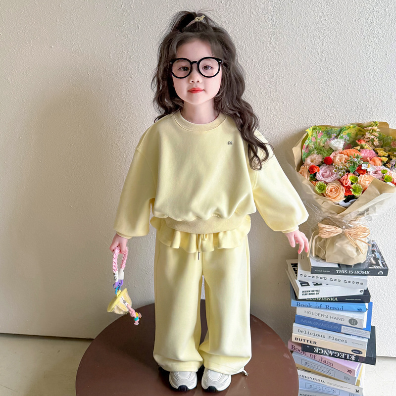 女童卫衣套装秋装2025新款儿童秋季运动卫裤洋气女孩春秋款两件套|undefined