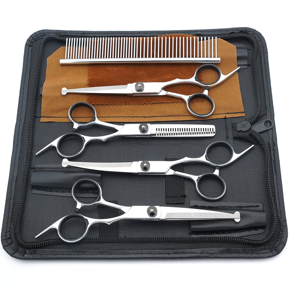 Ventas directas de fábrica de tijeras para mascotas, tijeras para cortar el pelo para perros, tijeras para cortar el pelo, tijeras de dientes delgadas para gatos, tijeras de aseo para mascotas