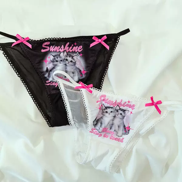Good Quality Japanese Hot Sweet Cool Girly Basic Sexy Kitten Panties for Women