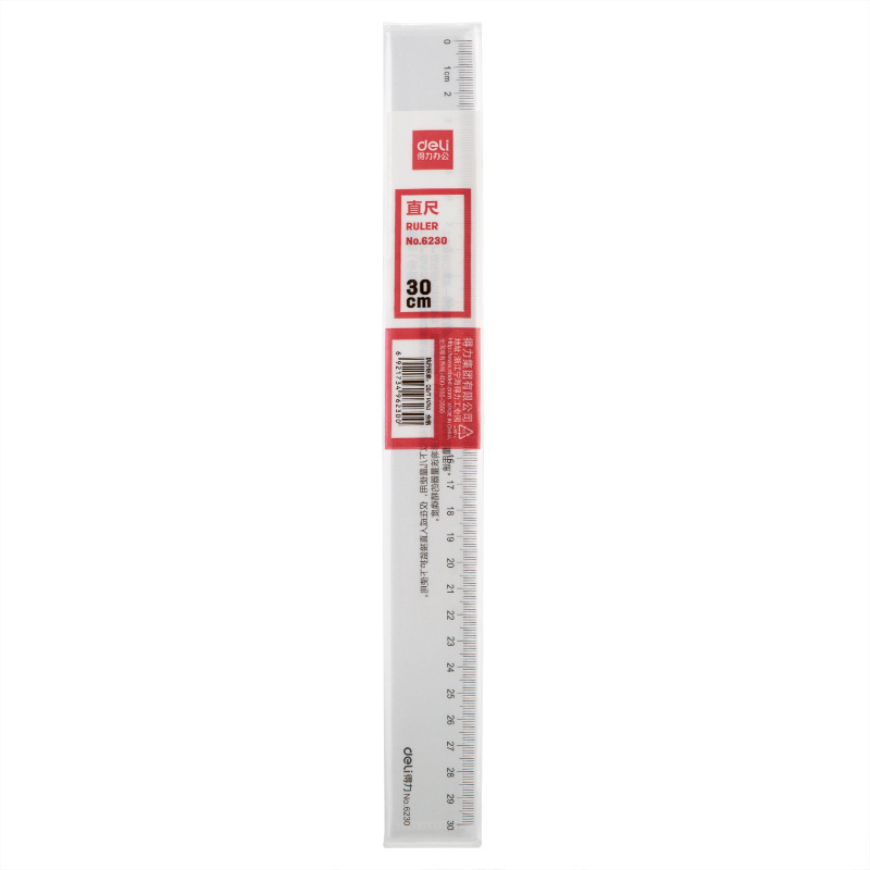 Regla recta transparente de 20cm de longitud de regla recta de plástico 6220 reglas de papelería de estudiantes herramientas de dibujo de dibujo escala