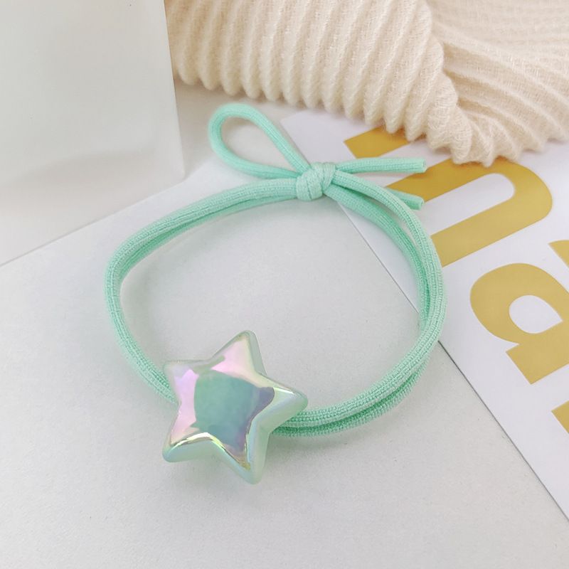 Estrella de pentacos dulce y linda línea de cabeza de niña creativa de alta moda elástica anillo de pelo fresco estudiantes de cola de caballo