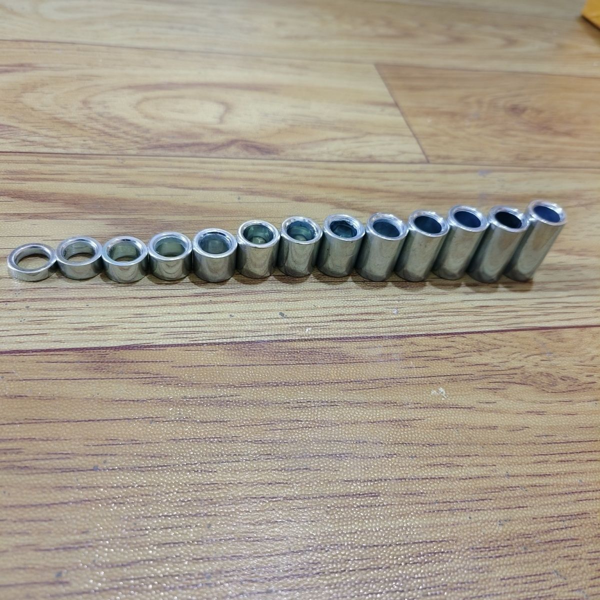 12mm电动车前轮轴套电瓶车协调衬套中轴杆套改装调居中铁套轴承套